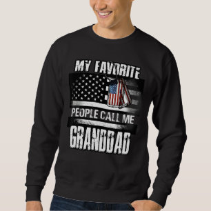 Mina favoriter kallar mig Granddad Fars dag Lång Ärmad Tröja