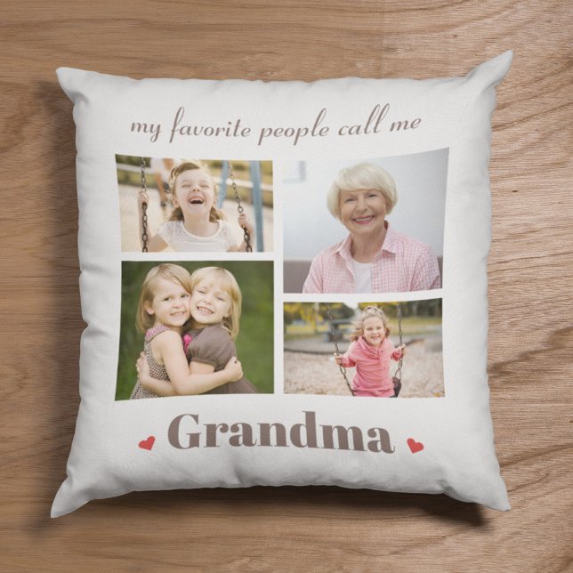 Mina favoriter kallar mig Grandma Anpassningsbar B Kudde (Skapare uppladdad)