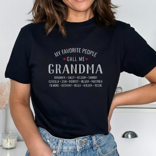 Mina favoriter kallar mig Grandma eller Custom Nam T Shirt