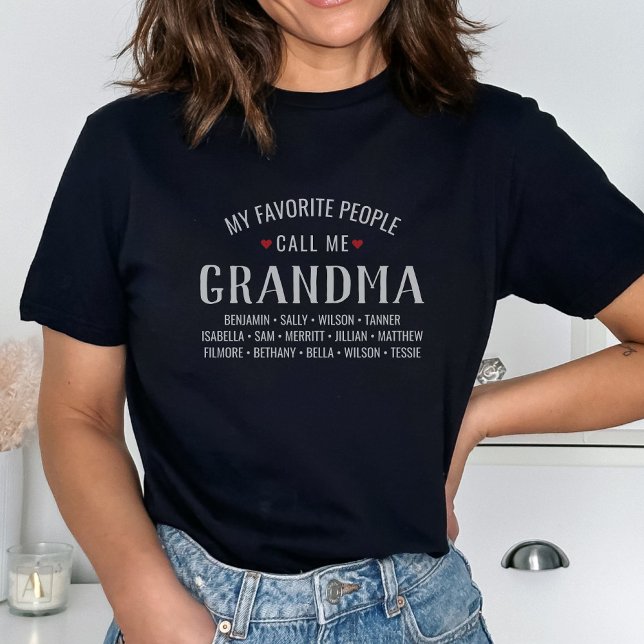 Mina favoriter kallar mig Grandma eller Custom Nam T Shirt (Skapare uppladdad)