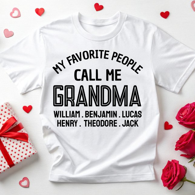Mina favoriter kallar mig Grandma Födelsedagsfest T Shirt (Skapare uppladdad)