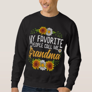 Mina favoriter kallar mig Grandma Mors dag Gif Lång Ärmad Tröja