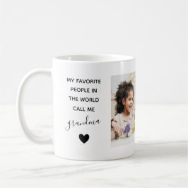 Mina favoriter kallar mig Grandma Photo Collage Kaffemugg