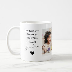 Mina favoriter kallar mig Grandma Photo Collage Kaffemugg
