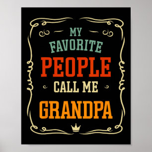 Mina favoriter kallar mig Grandpa Far&#; s Day Poster