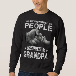 Mina favoriter kallar mig Grandpa Fars dag Lång Ärmad Tröja