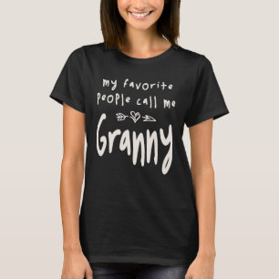 Mina favoriter kallar mig Granny Funny Grandma T Shirt