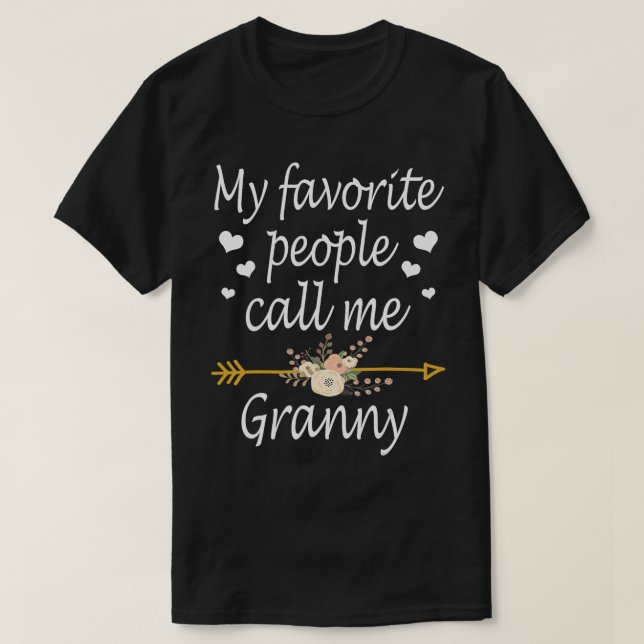 Mina favoriter kallar mig Granny Mors dag Gift T Shirt (Design framsida)