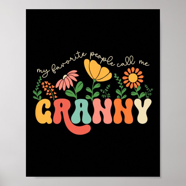 Mina favoriter kallar mig Granny Mors dag Poster (Framsidan)