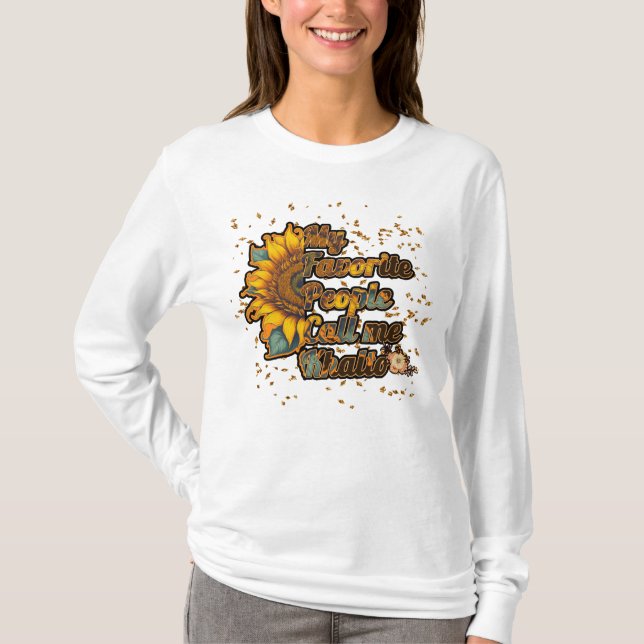 Mina favoriter kallar mig Khalto Sunblommto Khalto T Shirt (Framsida)