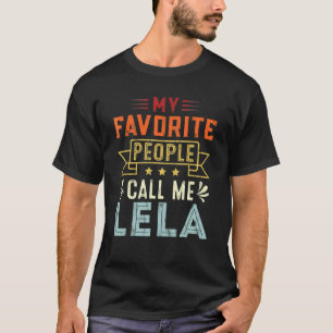 Mina favoriter kallar mig Lela Retro Mor Da T Shirt