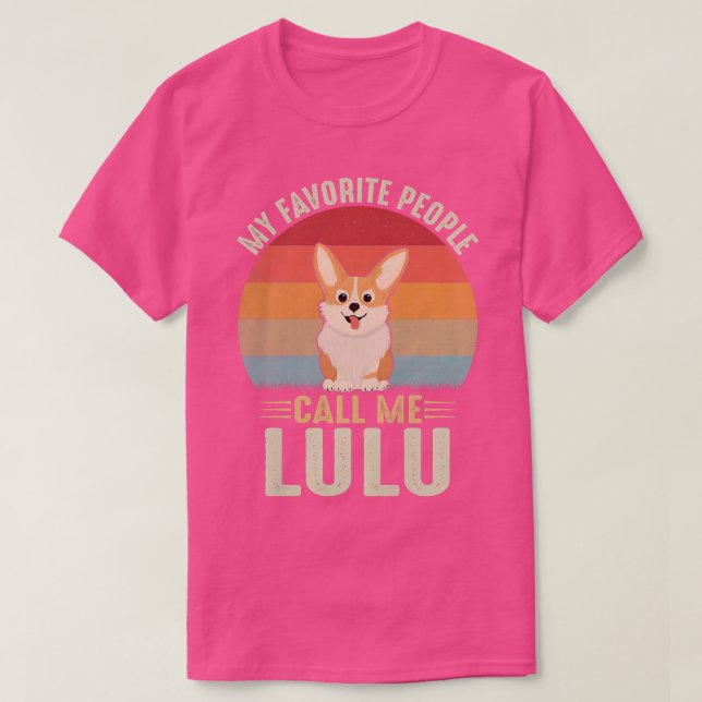 Mina favoriter kallar mig Lulu Cute Corgi T Shirt (Design framsida)