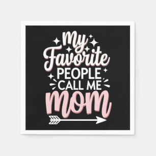 Mina favoriter kallar mig mamma blommor på mors da pappersservett
