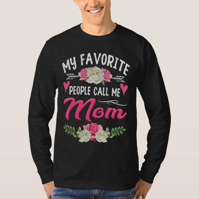 Mina favoriter kallar mig Mamma Cute Mors dag 6 T Shirt (Framsida)