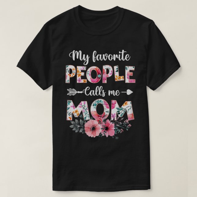 Mina favoriter kallar mig Mamma Funny Moth T Shirt (Design framsida)