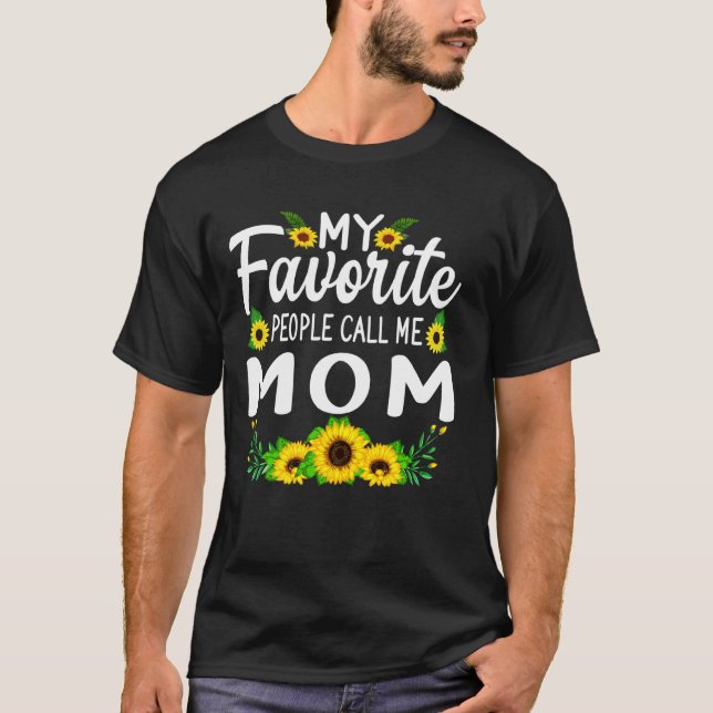 Mina favoriter kallar mig Mamma Mor S-dagen T Shirt (Framsida)