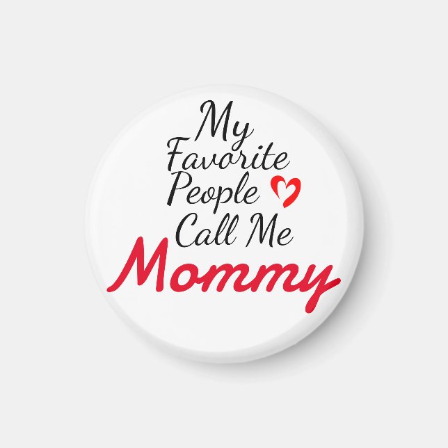 Mina favoriter kallar mig mamma, personalisera magnet (Framsidan)