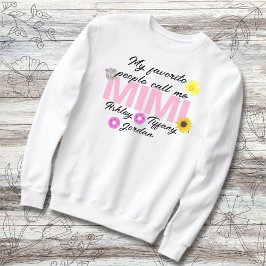 Mina favoriter kallar mig Mimi Grandchildren Namn T Shirt