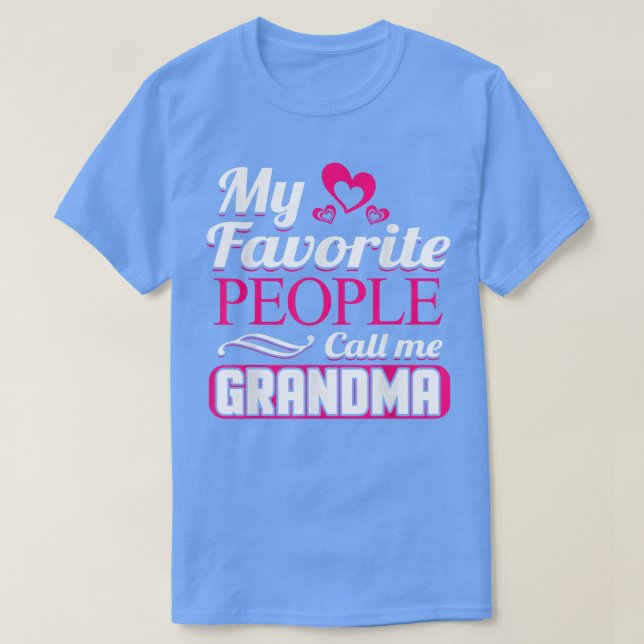 Mina favoriter kallar mig mormor Design T Shirt (Design framsida)