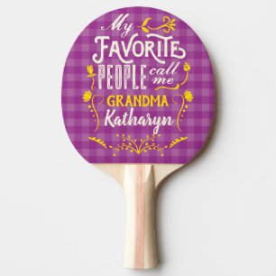 Mina favoriter kallar mig mormor Lila Gingham Pingisracket