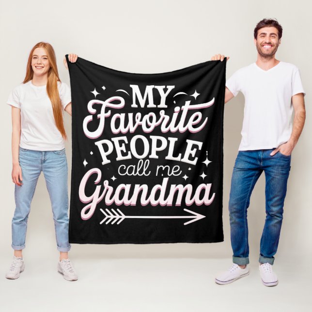 Mina favoriter kallar mig mormor på mors dag fleecefilt (På plats)