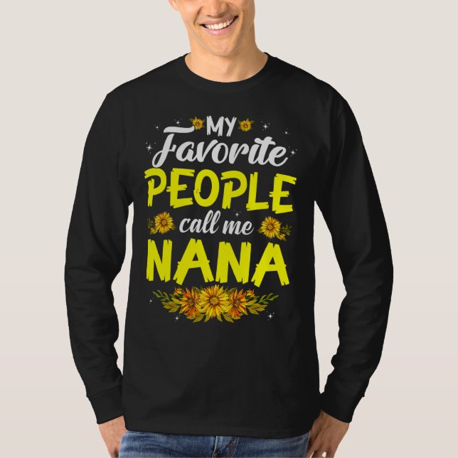Mina favoriter kallar mig Nana Cute Mors dag T Shirt (Framsida)
