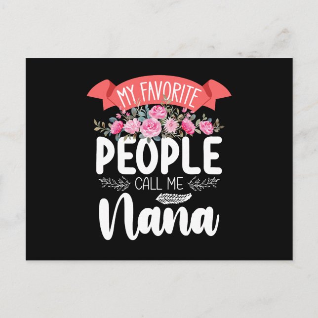 Mina favoriter kallar mig Nana Mors dag Vykort (Framsida)
