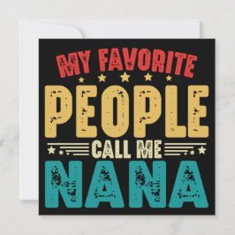 Mina favoriter kallar mig Nana på mors dag Inbjudningar