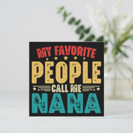 Mina favoriter kallar mig Nana på mors dag Inbjudningar