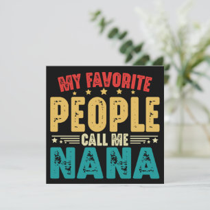 Mina favoriter kallar mig Nana på mors dag Inbjudningar