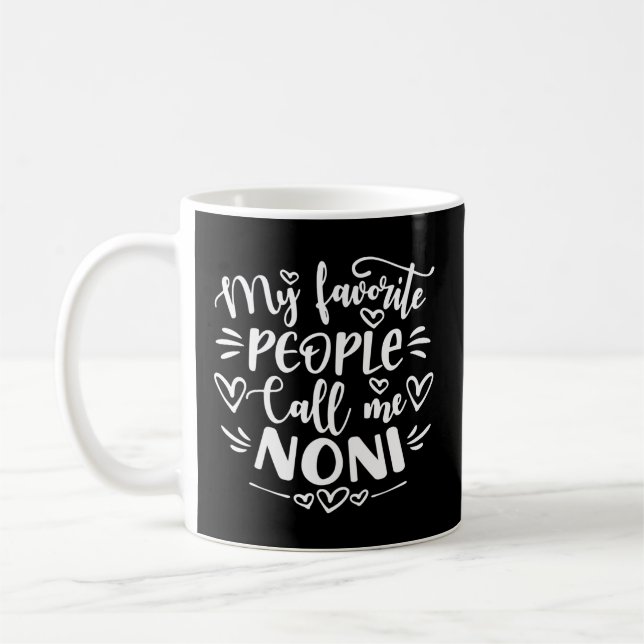Mina favoriter kallar mig Noni Mors dag Kaffemugg (Vänster)