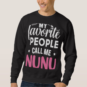 Mina favoriter kallar mig Nunu Mors dag Lång Ärmad Tröja