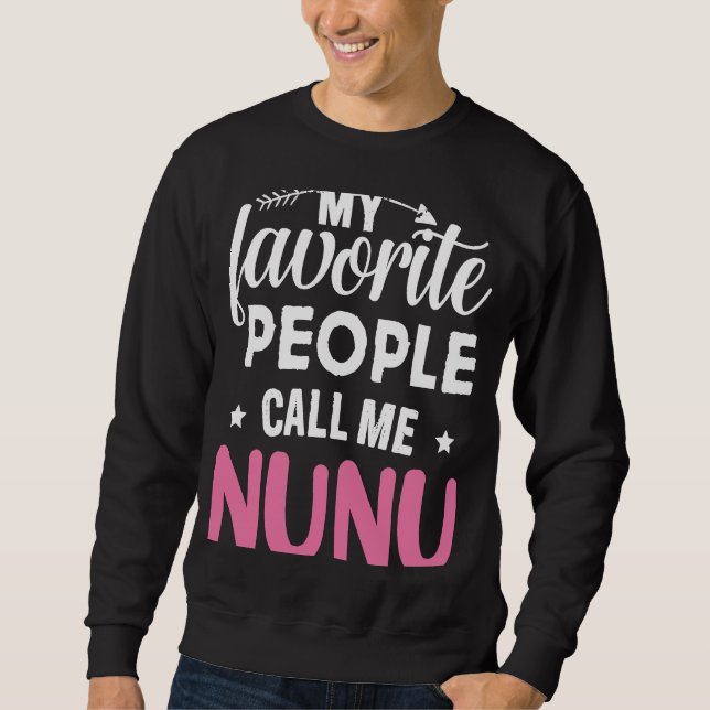 Mina favoriter kallar mig Nunu Mors dag Lång Ärmad Tröja (Framsida)