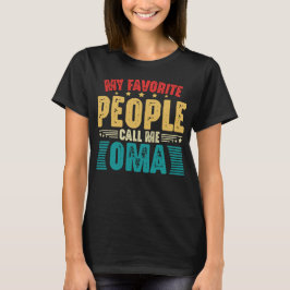 Mina favoriter kallar mig Oma Vintage Mors dag T Shirt