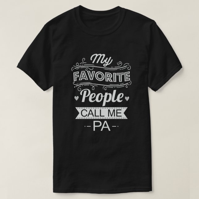 Mina favoriter kallar mig Pa Funny Grandpa T Shirt (Design framsida)