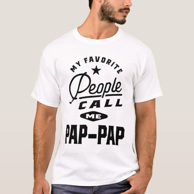 Mina favoriter kallar mig Pap-Pap T Shirt (Framsida)
