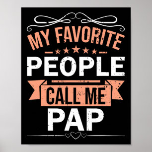 Mina favoriter kallar mig Pap Retro män fars dag Poster