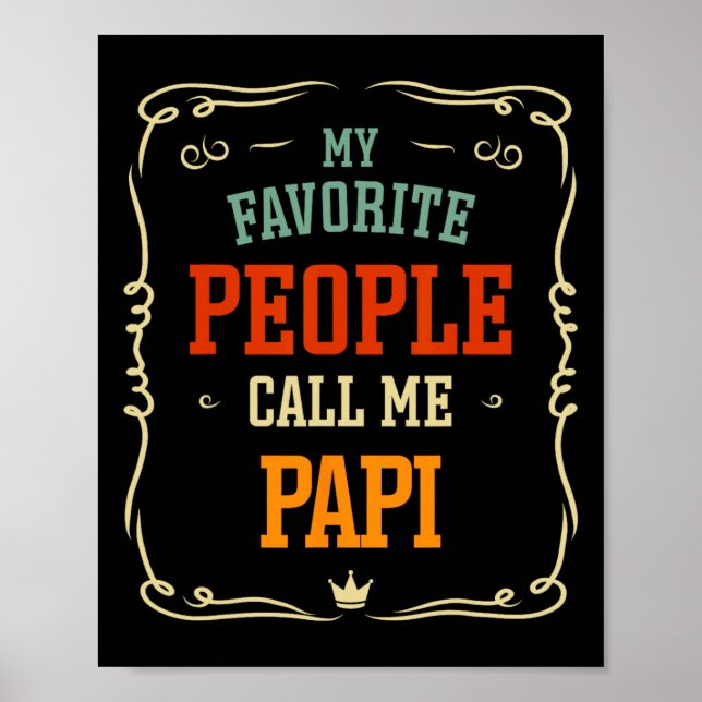 Mina favoriter kallar mig Papi Far&# s-dagen Poster (Framsidan)