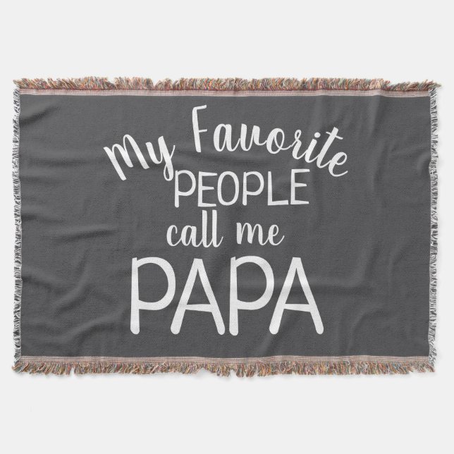 Mina favoriter kallar mig Pappa Black and White Filt (Framsidan)