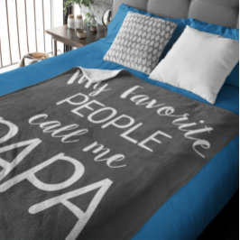 Mina favoriter kallar mig Pappa Black and White Fleecefilt