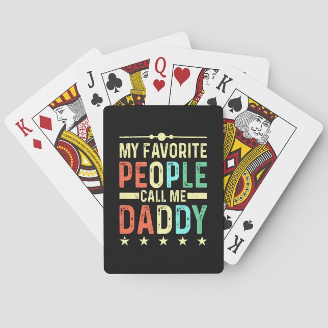 Mina favoriter kallar mig pappa casinokort (Baksidan)
