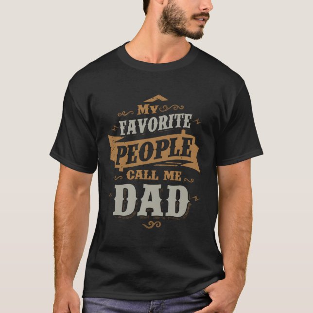 Mina favoriter kallar mig Pappa Fars dag T Shirt (Framsida)
