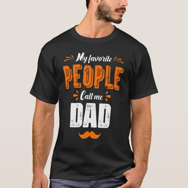 Mina favoriter kallar mig Pappa Fars dag T Shirt (Framsida)