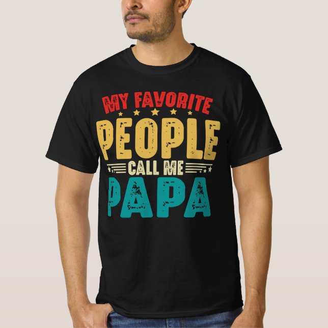 Mina favoriter kallar mig Pappa Fars dag T Shirt (Framsida)