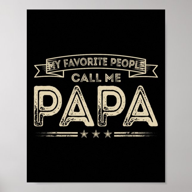 Mina favoriter kallar mig Pappa Funny Grandpa Fath Poster (Framsidan)