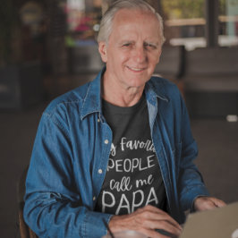 Mina favoriter kallar mig Pappa Funny Grandpa T Shirt