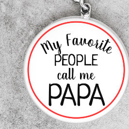 Mina favoriter kallar mig Pappa Funny Nyckelring