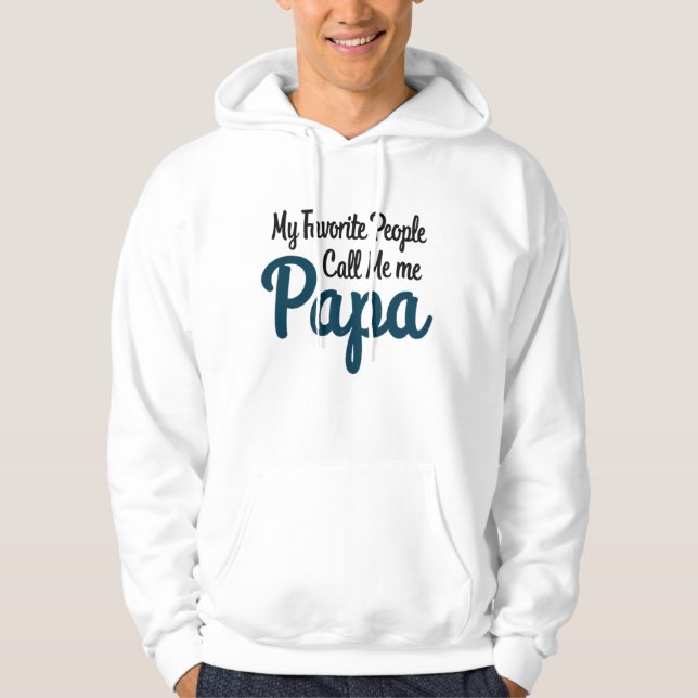Mina favoriter kallar mig Pappa | Funny Pappa Hoodie (Framsida)
