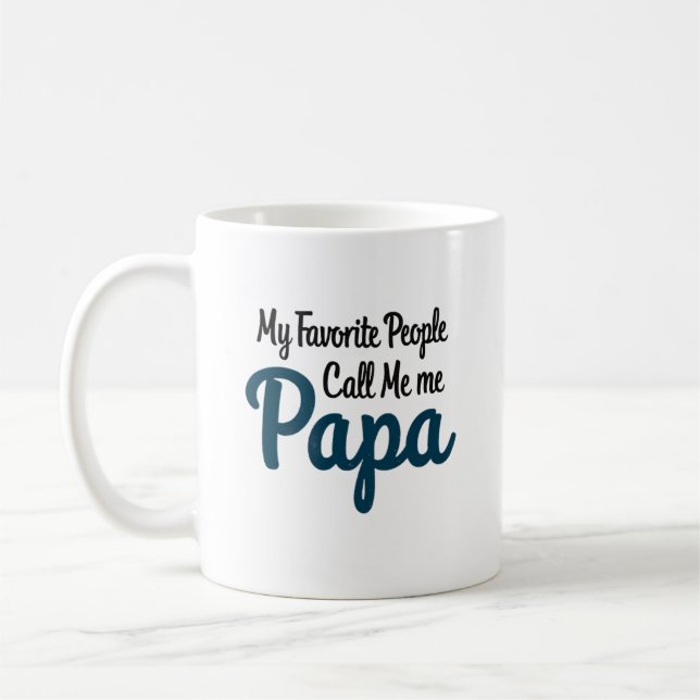 Mina favoriter kallar mig Pappa | Funny Pappa Kaffemugg (Vänster)