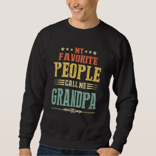 Mina favoriter kallar mig pappa Grandpa Far Lång Ärmad Tröja
